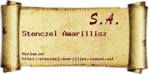 Stenczel Amarillisz névjegykártya